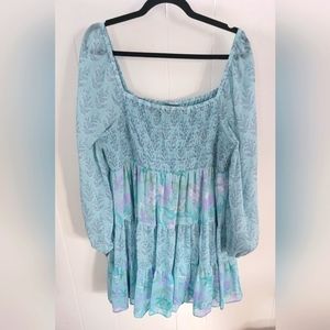 Gender Reveal Dress Taylor Brand pink & blue maternity pics baby shower